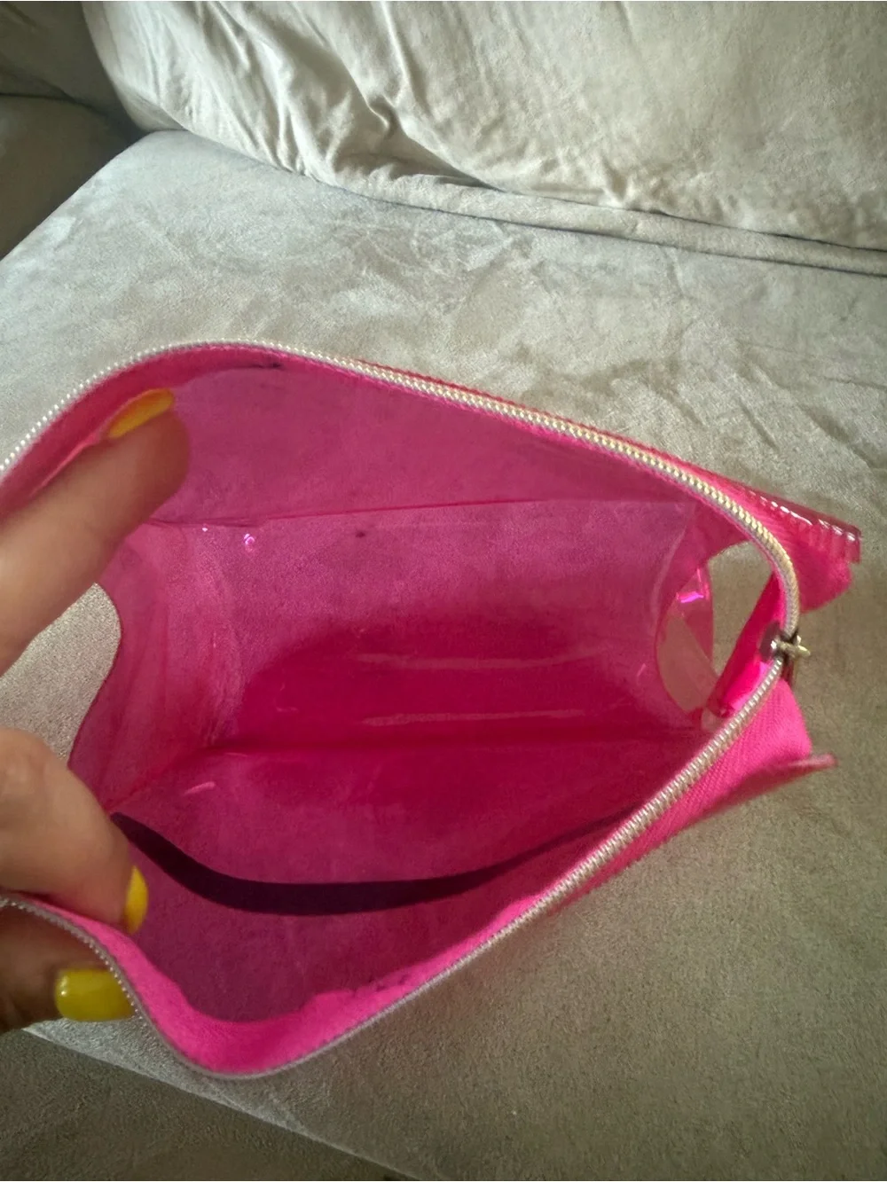 Prada candy pink makeup/travel bag
